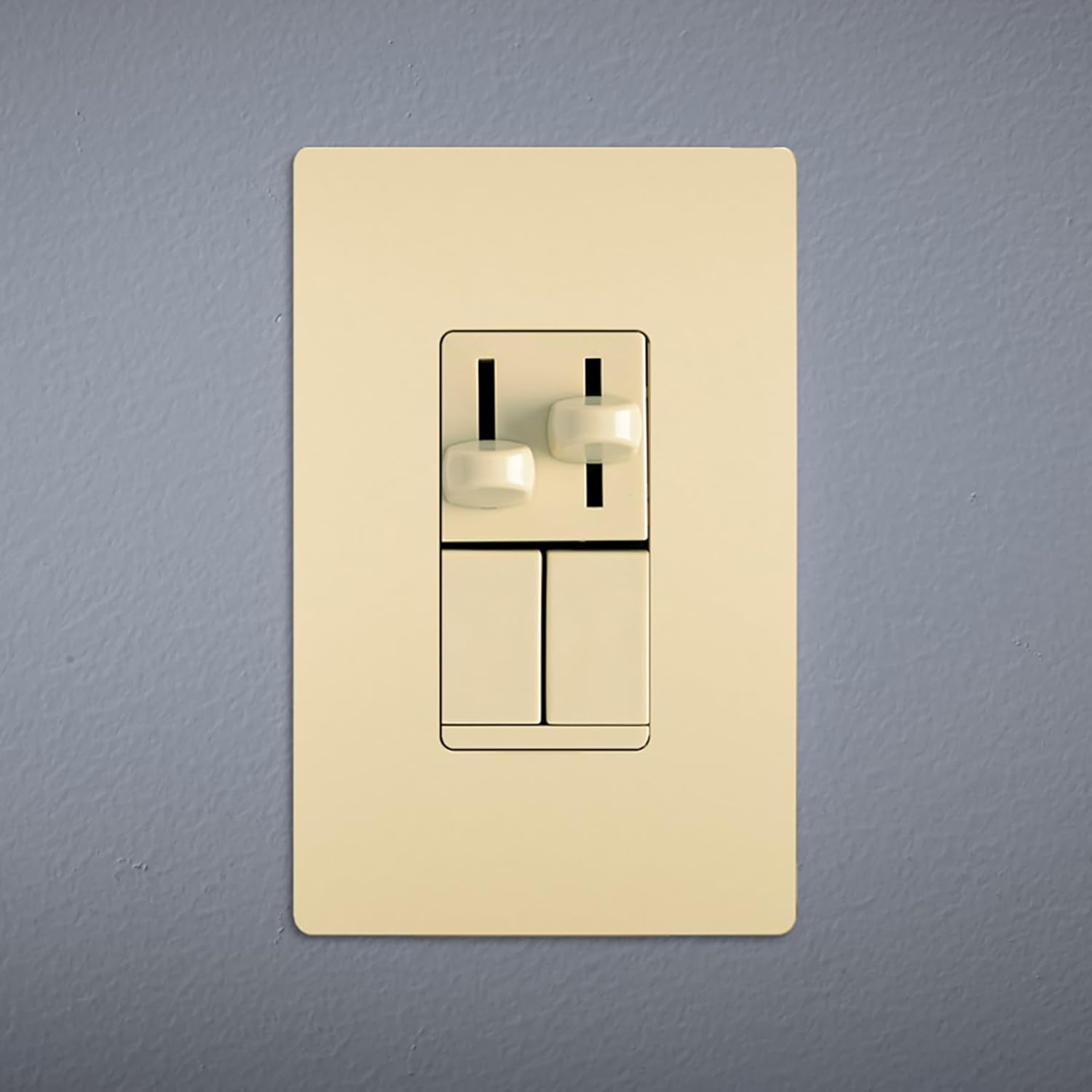 Ivory Dual Control Dimmer and Fan Switch