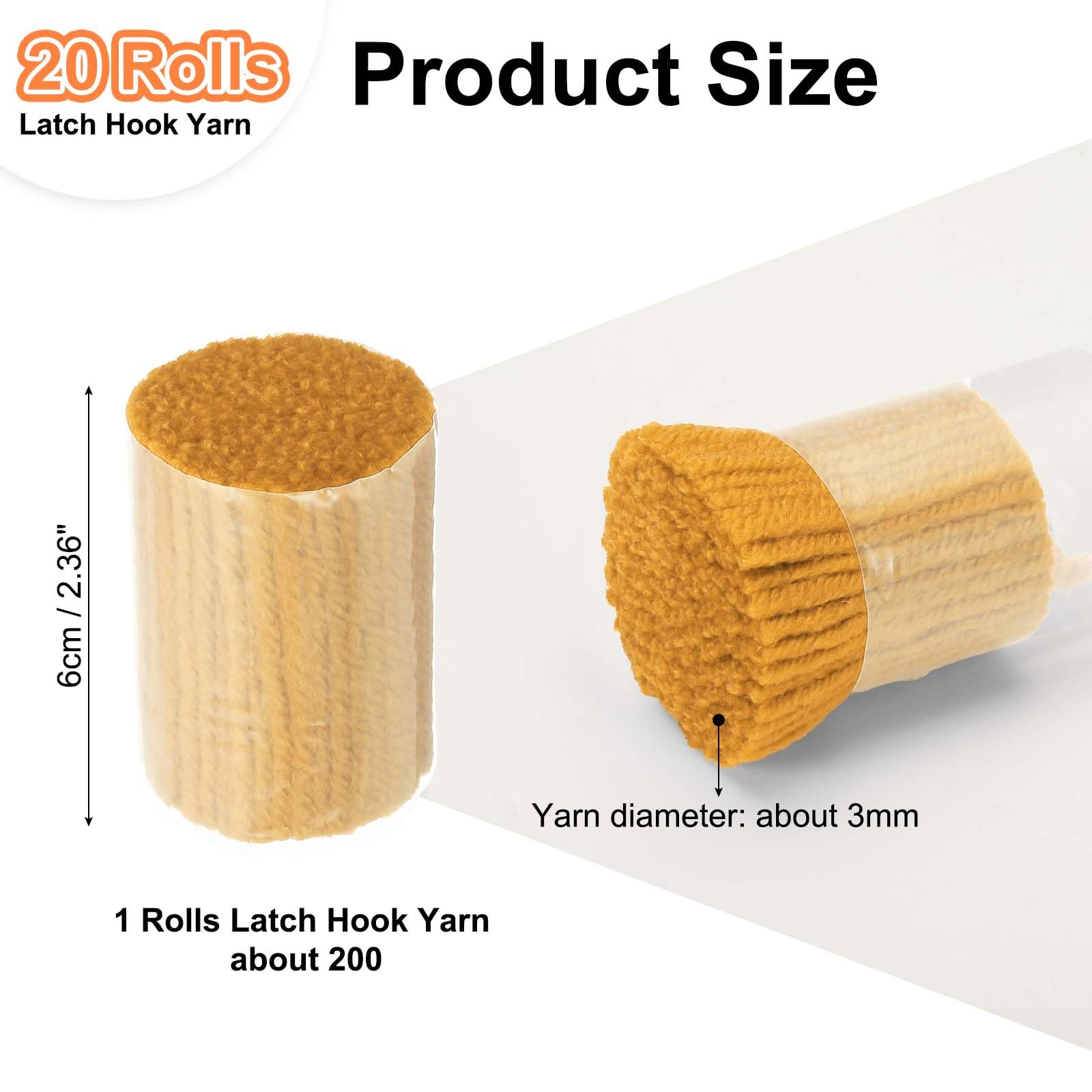 PATIKIL 20 Rolls Latch Hook Yarn - Image 2