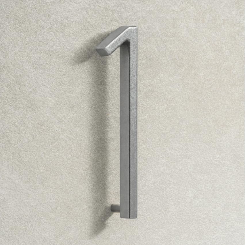 House Signs Direct | Modern Floating 3D Silver Metal House Numbers 5 Inch | Stylish Front Door Numbers with Waterproof Zinc Alloy Finish | Easy Install Door Number Sign for Wall or Gate - Number 1