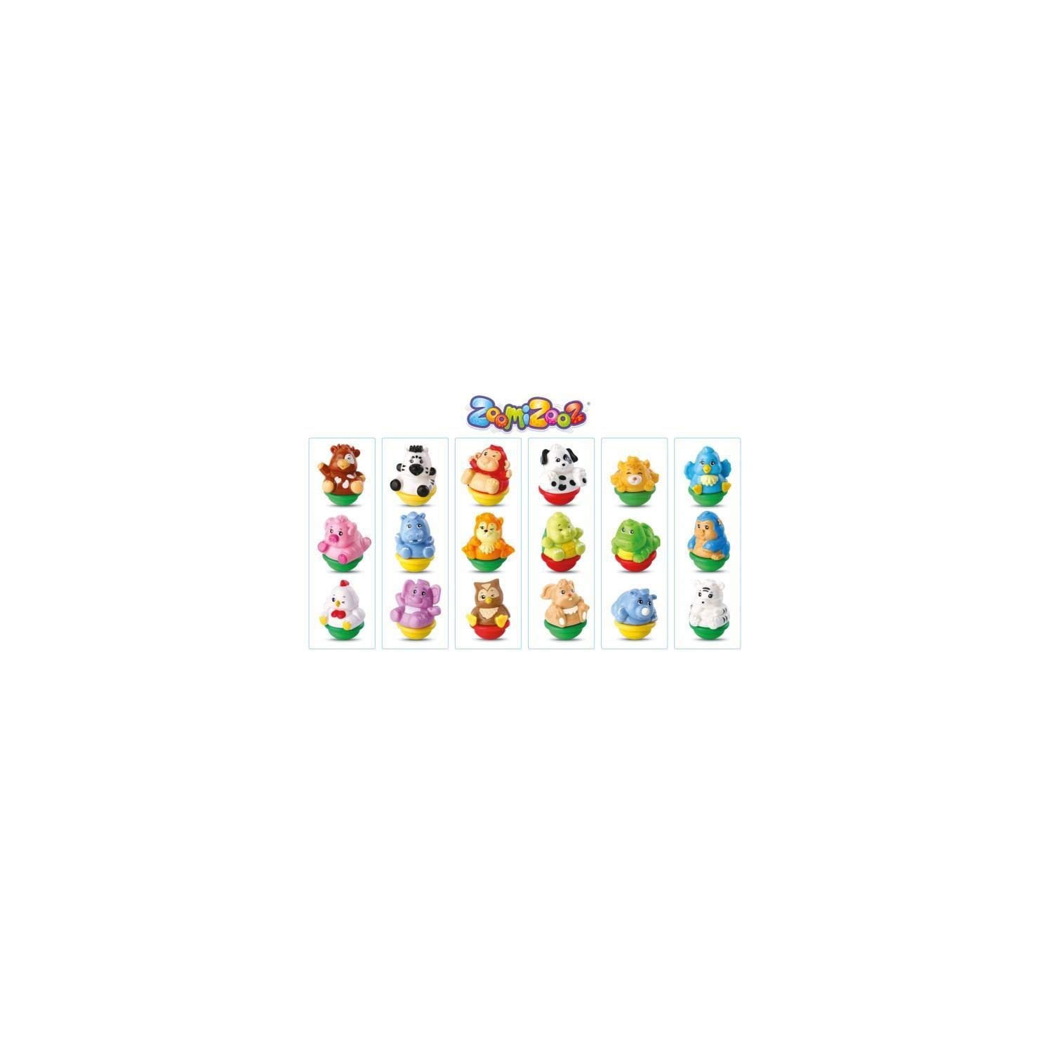 Tube Trio Animaux Culbuto ZOOMIZOOZ – 1 Pièce, Personnage Luna, Thème Animal, Sans Montage