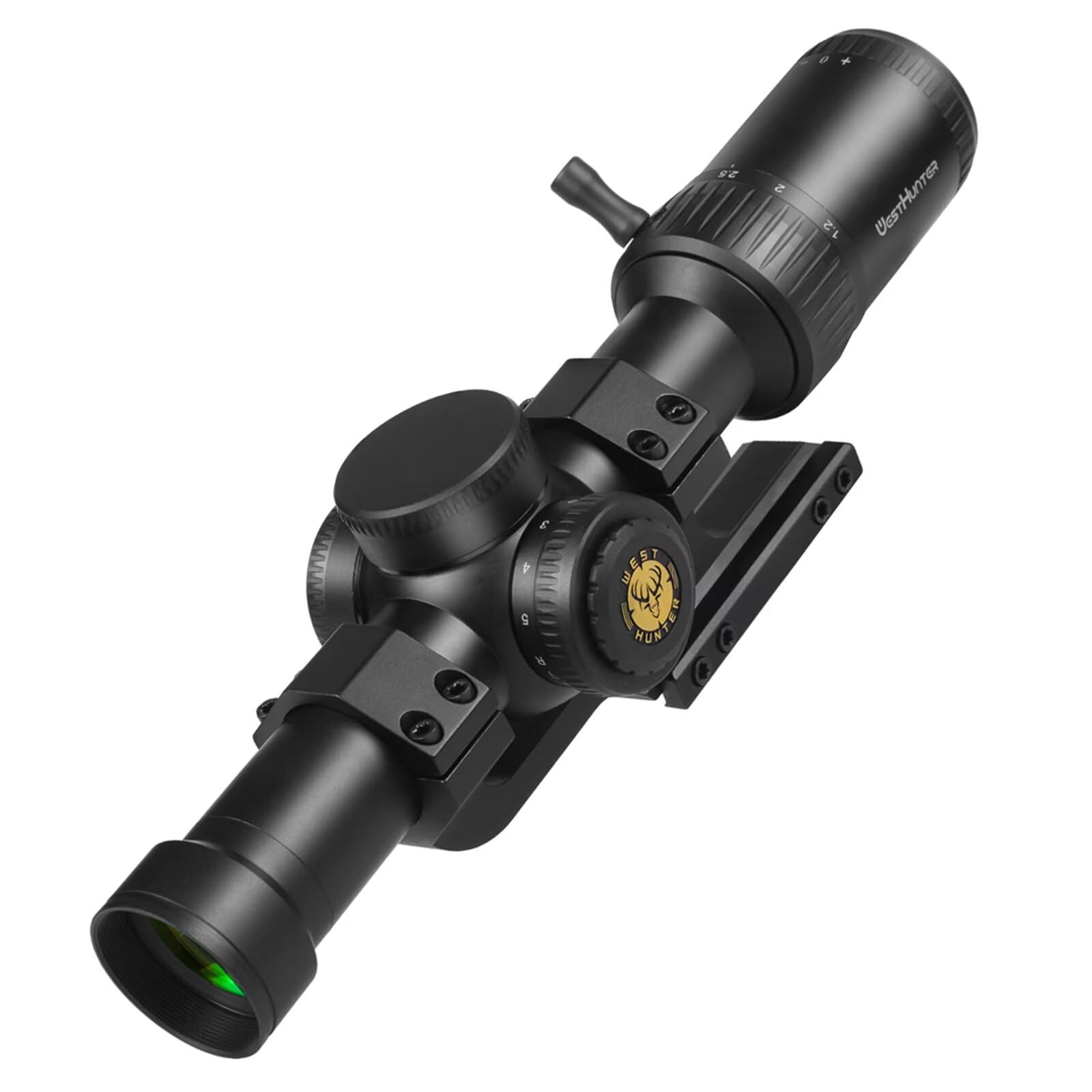 WestHunter Optics HD-S 1.2-6x24 IR Pro Precisión Miras Telescópicas, Exclusivo para Competiciones Deportivas de Corta Distancia| Picatinny Kit