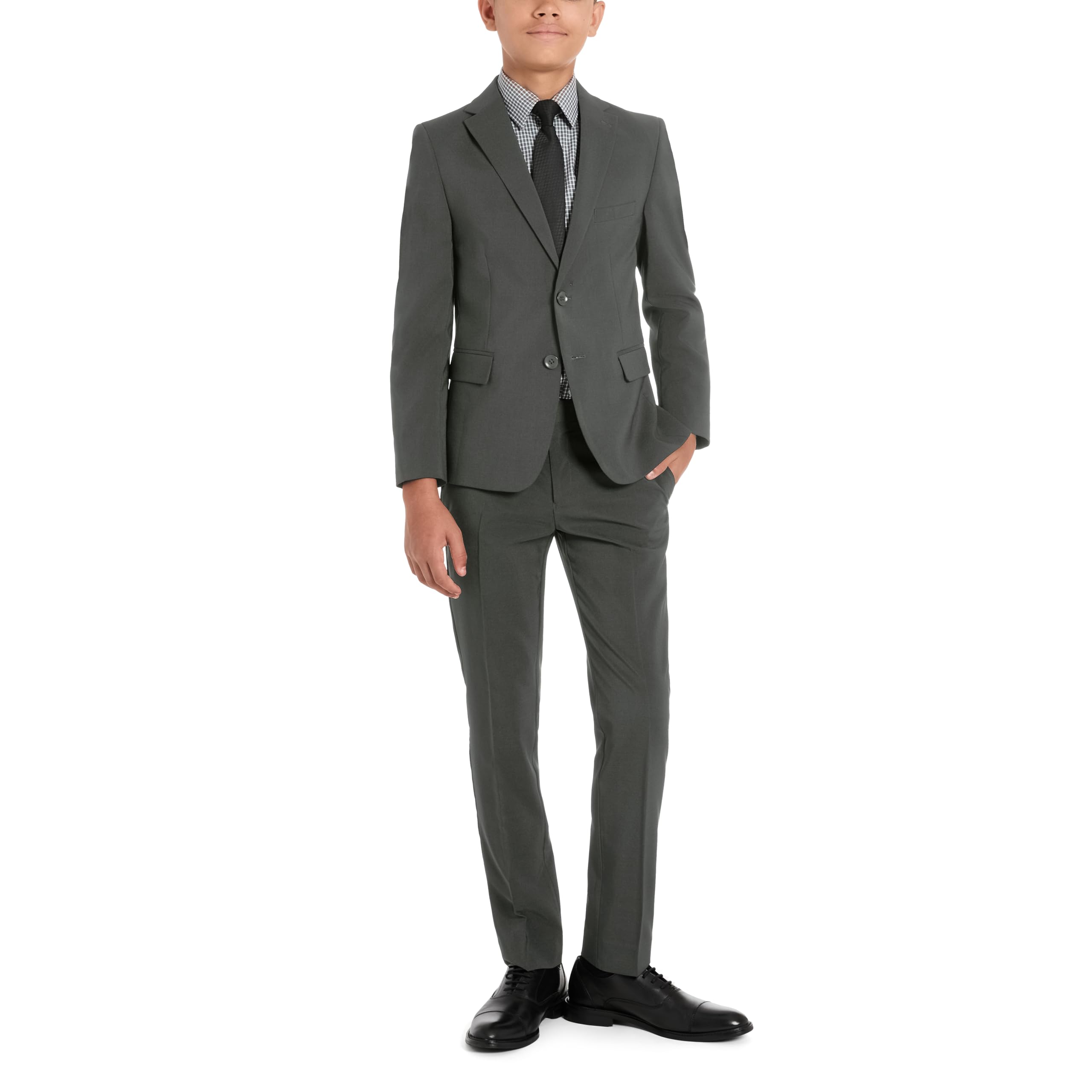 Kenneth Cole REACTION Slim Fit Suit: Formal Jacket & Pants Set for Boys, Sizes 8-20