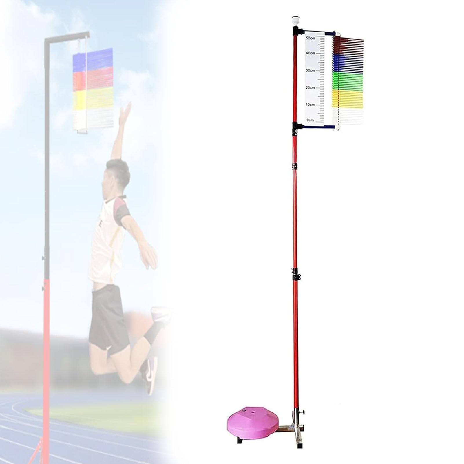 Mesureur de saut vertical de 1,2 à 3,5 m réglable pour entraînement de basket