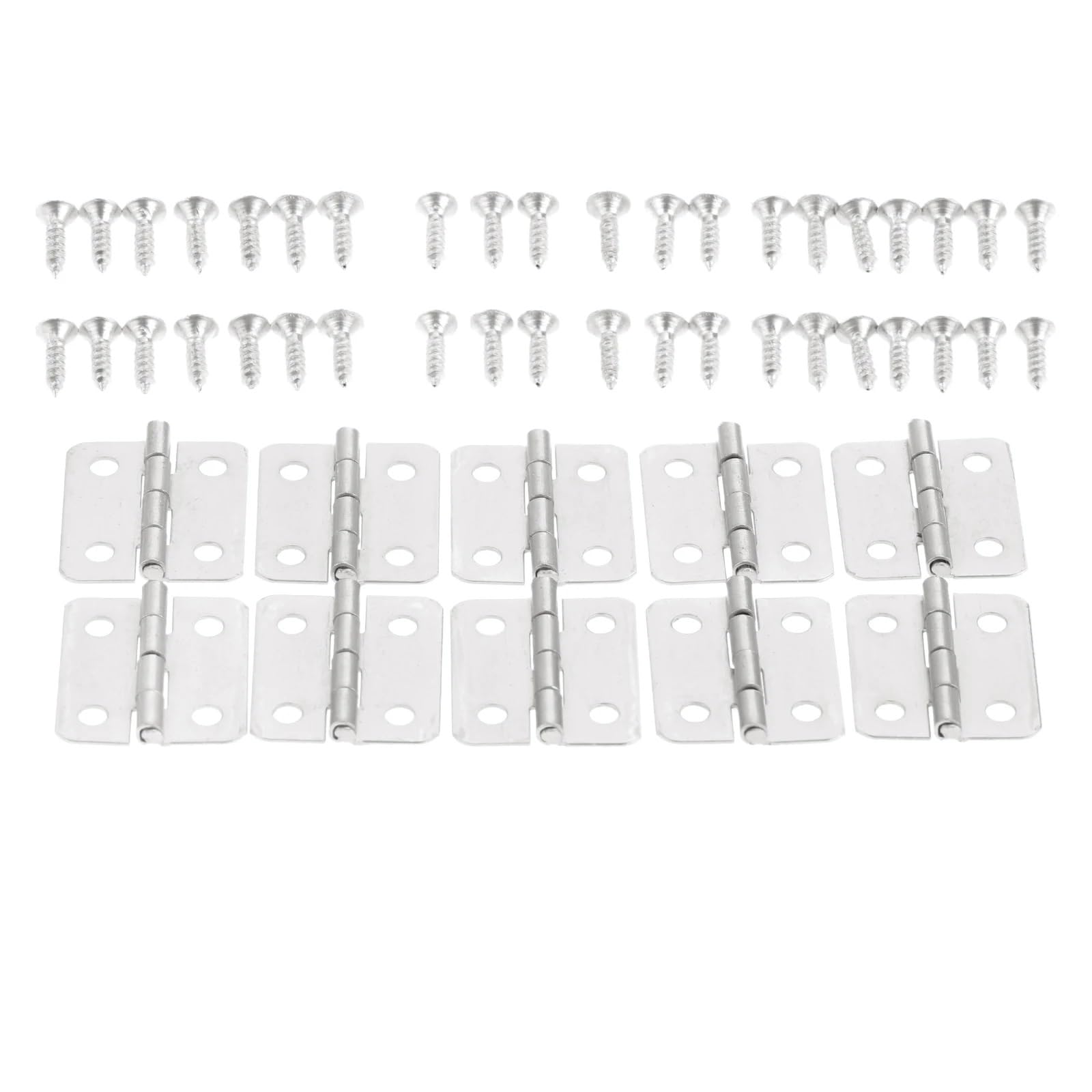 Kdhcvkz Silver 10Pcs Door Cabinet Hinges With Screw 18 * 16Mm(Silver)