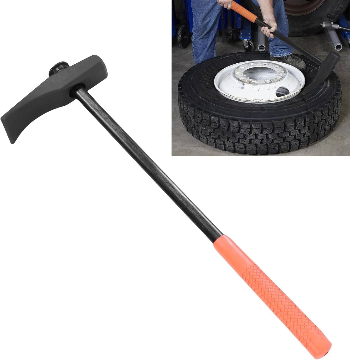 Luqeeg Tire Bead Breaker Wedge, 35429 32 Inch Duck Billed Hammer Tire Changing Tool, Bead Breaker Tool for Passenger Car Truck Bus ATV Utv Farm Tractor Aircraft