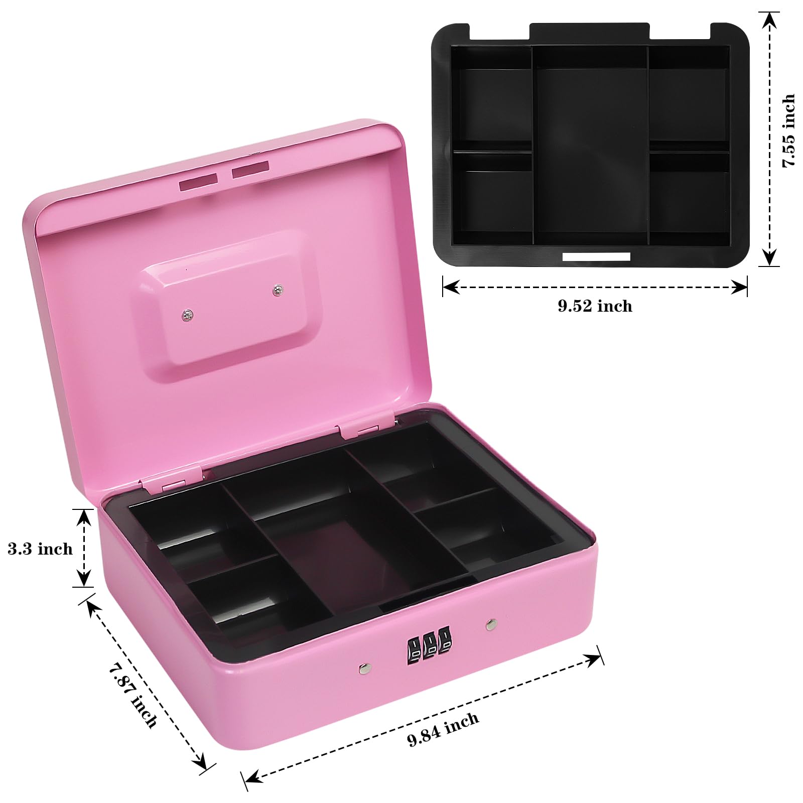Steel Cash Box with Combination Lock - Image 2