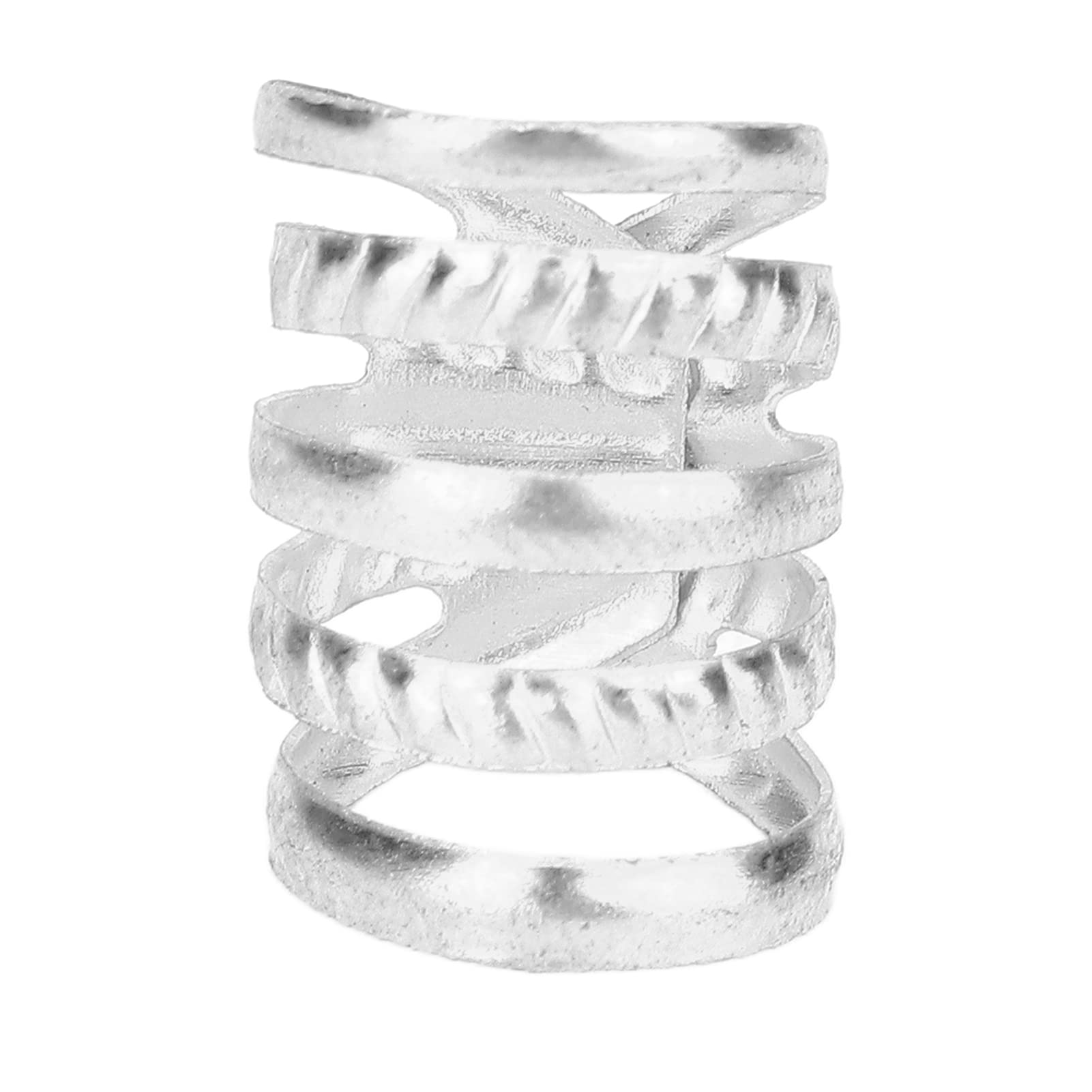 Bead Dreadlocks, Rustproof Metal Spring Hair Beads for Weeding for Party(Silver) - Image 2