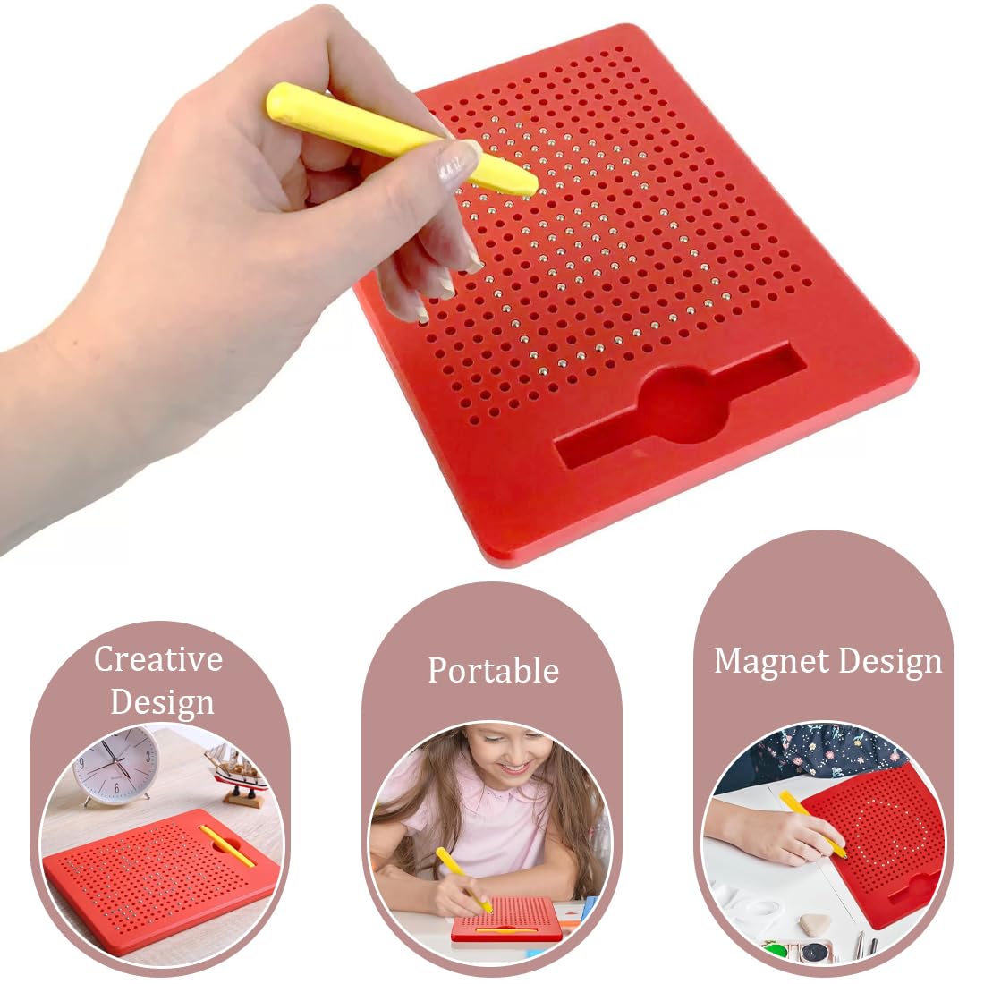 Tavoletta Magnetica Per Disegno Bambini - Giocattolo Educativo, Cancellazione Facile, Portatile - Foto 13