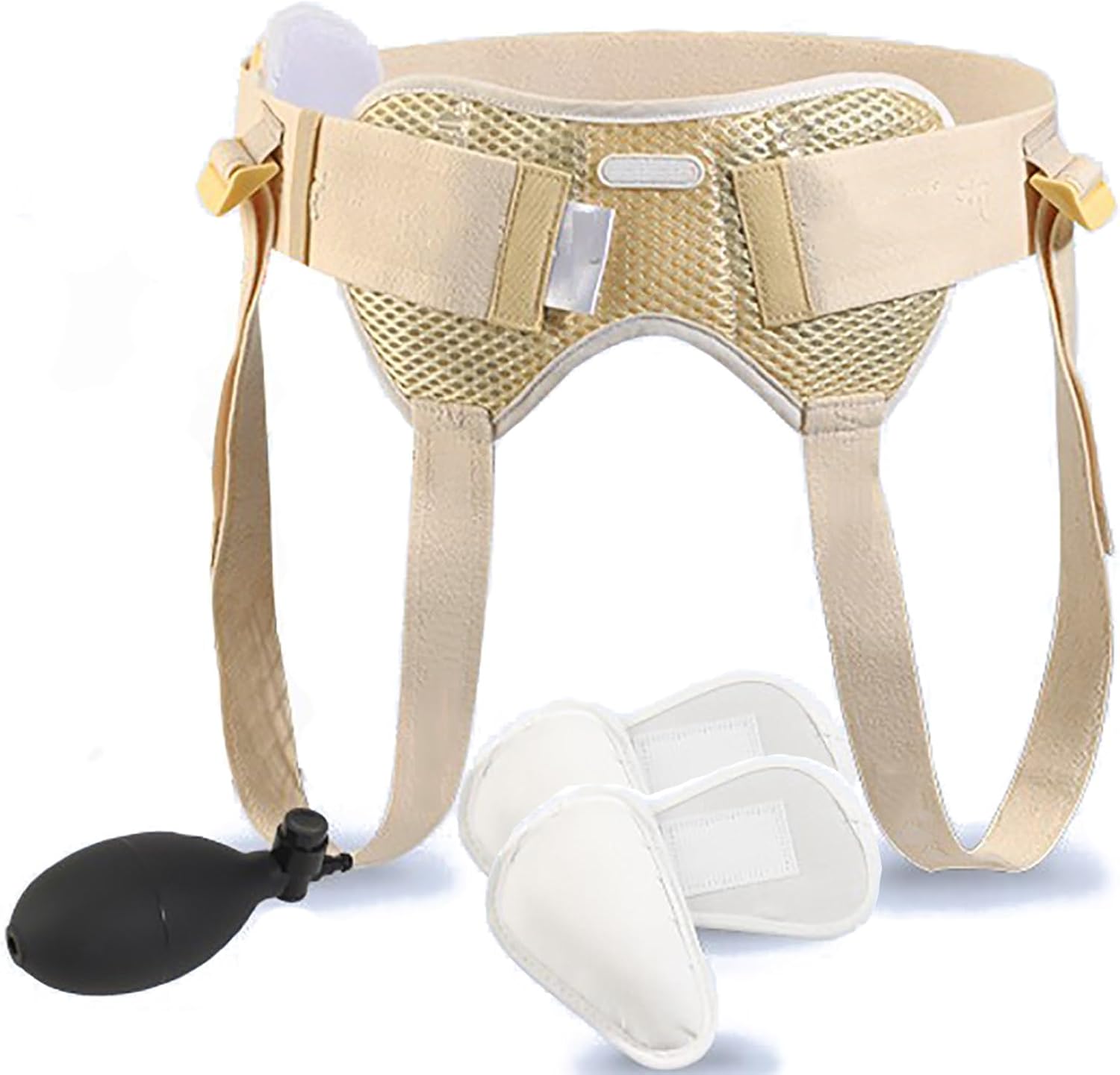 Hernia Belts for Men and Women with 4 Compression Pads and Inflatable Airbags, Inguinal Hernia Belt Abdominal Support, Groin Support for Men