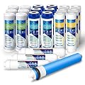 Filter Replacement Set for 5-Stage Reverse Osmosis Water Filtration System (6 Sediments, 6 Carbons, 6 GAKs, 3 Inline filters, 100GPD NSF Certified Membrane) 3-Year Supply