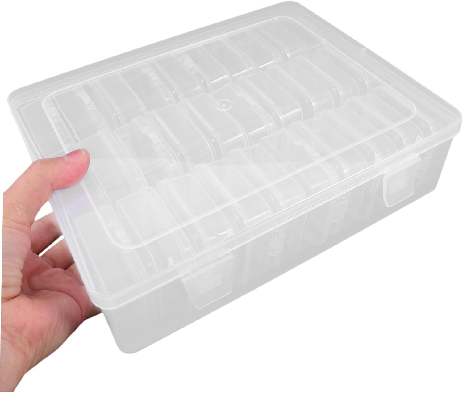 Space-saving Small Storage Box Compartment Plastic Organizer for Beads Jewelry Craft Supplies