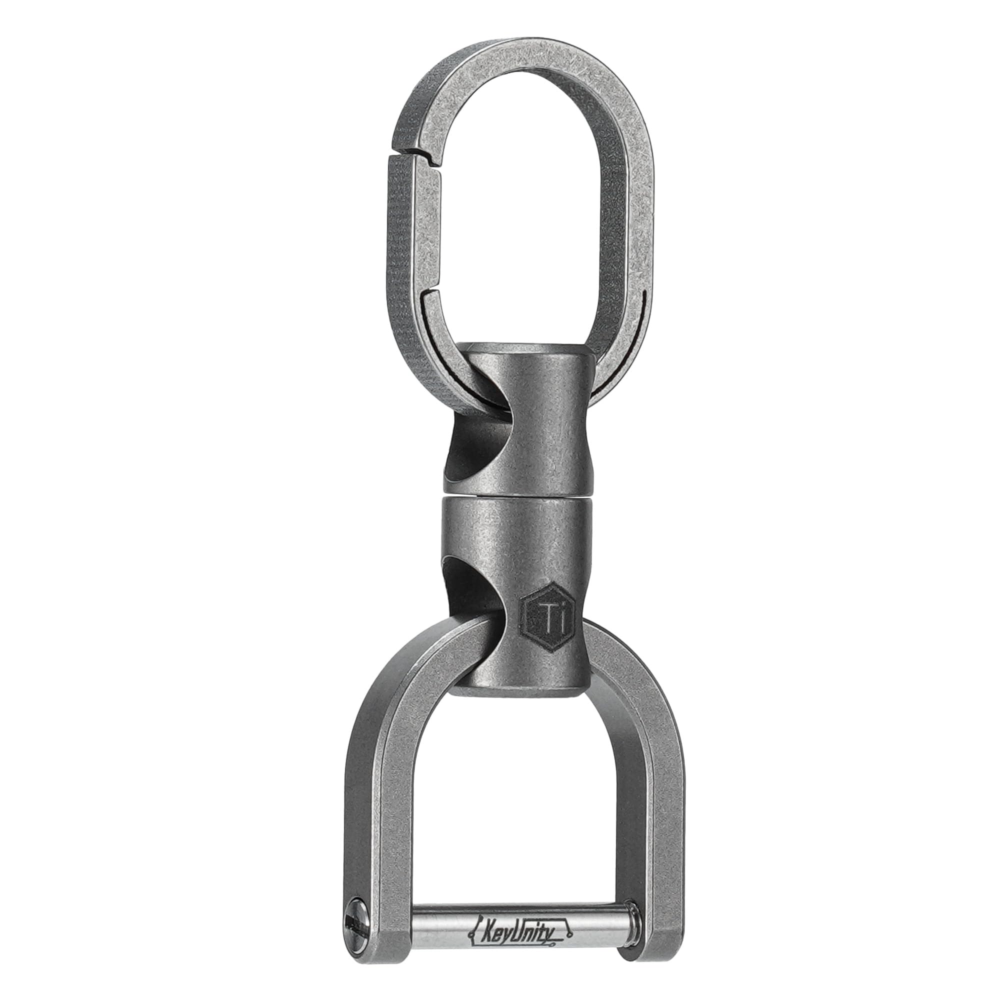 KeyUnity Conector de llavero giratorio de doble extremo KA15, organizador de llaves giratorio de titanio para mosquetón, carillón de viento, planta, accesorio de bricolaje