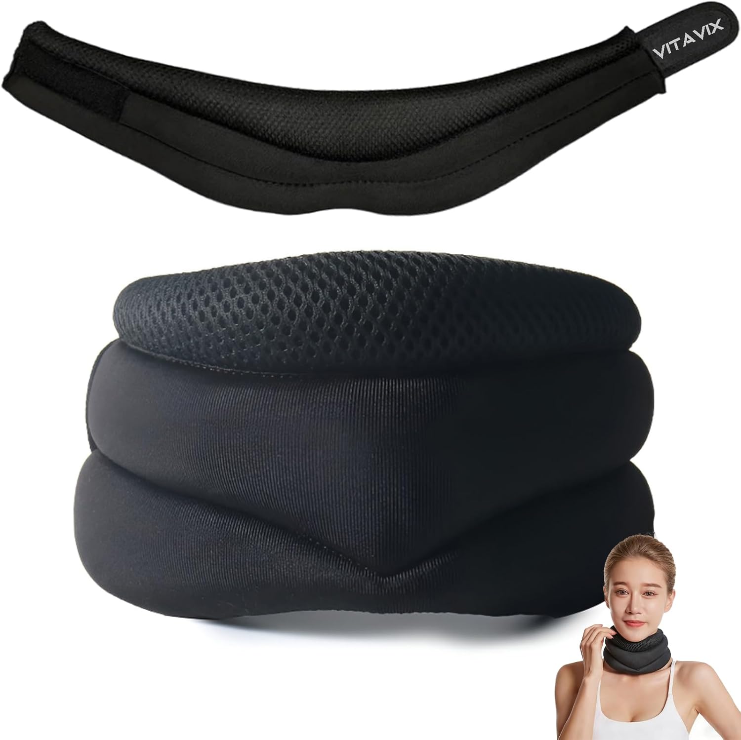 Amazon.com: VitaVix Neck Support, Anti-Forward Tilt Neck Traction ...