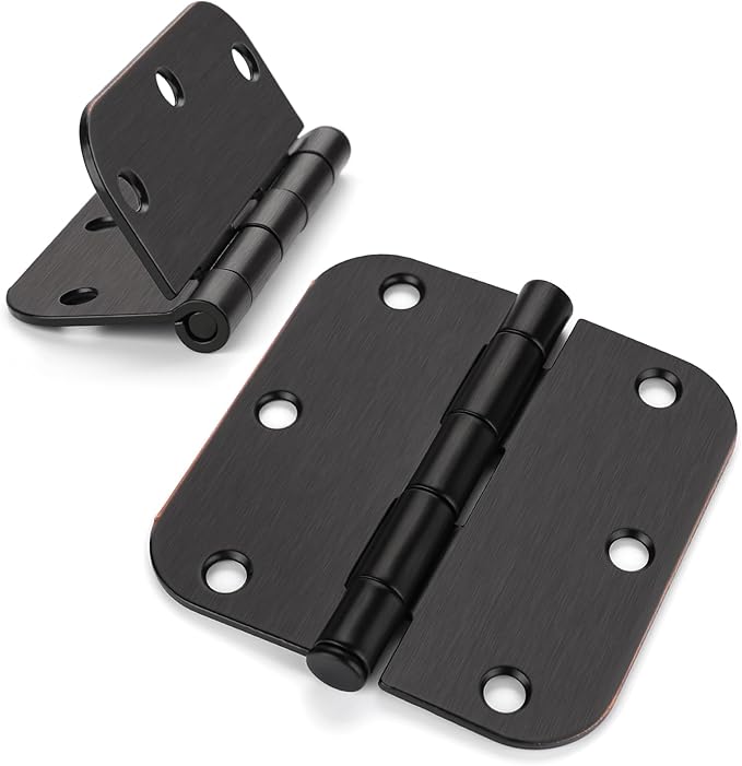 Haidms 48 Pack Oil Rubbed Bronze Door Hinges 3.5 Inch Antique Brushed Bronze Interior Door Hinges with 5/8" Radius Corner for Heavy Duty Doors Removable Pin