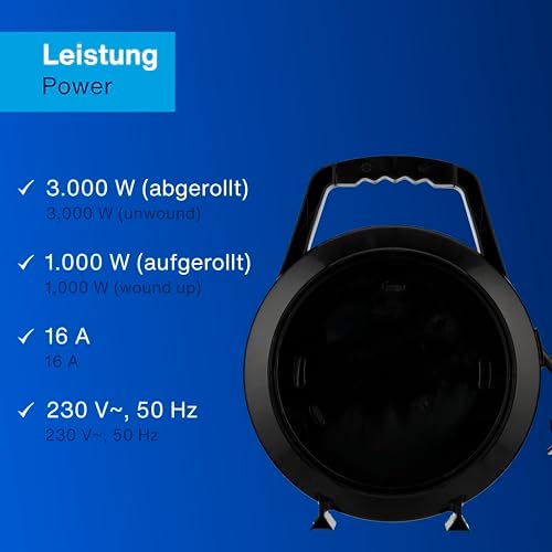 Bild 4 - REV Kabeltrommel, Kabelbox 4-fach, 5m, Überhitzungsschutz, schwarz