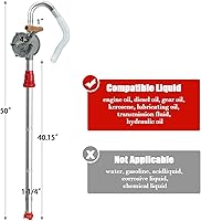 Vista 4 de Bomba de tambor rotativa Sutekus, 15-55 galones, para transferencia de combustible (queroseno, gasolina, diésel)