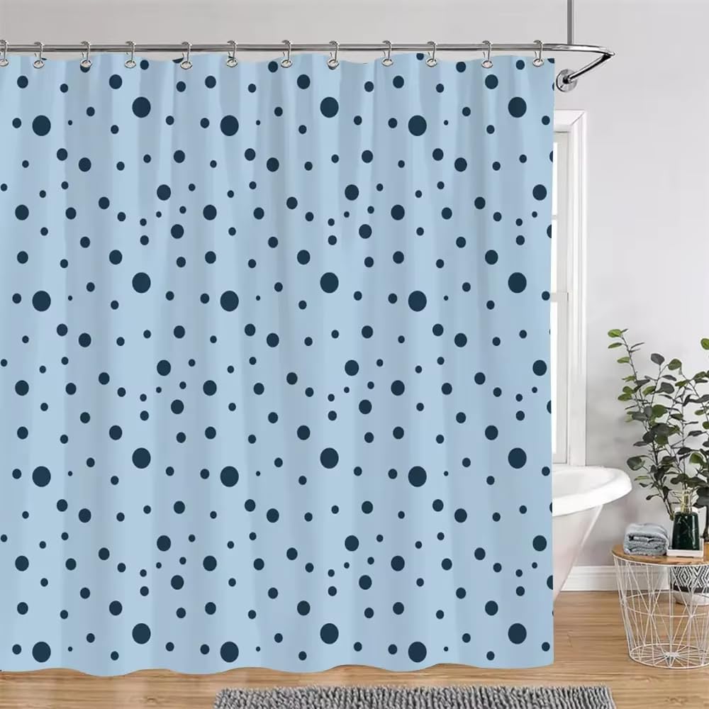 KELAIMI Colorful Polka Dot Shower Curtain,Aesthetic Geometric Bathroom Curtain with Hooks,Simple Quick Dry Waterproof Polyester Fabric Bathtub Curtain Style 11 180X180Cm