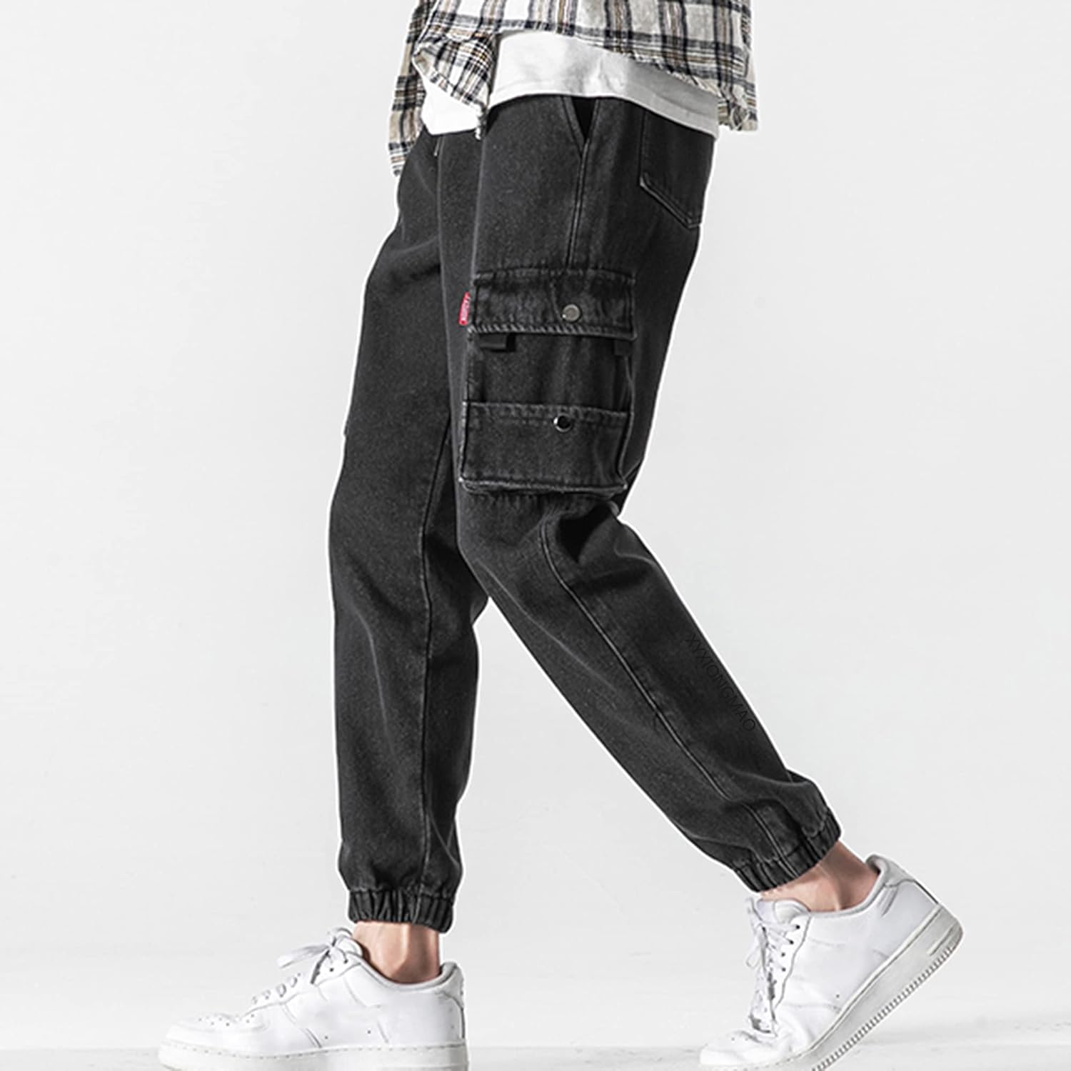 XYXIONGMAO Techwear Hip Hop Streetwear Harem Pants Tactical Cargo Functional Overalls Jeans Men's Loose Casual Trousers