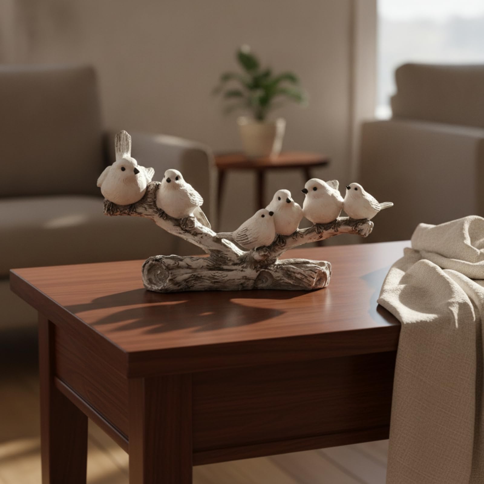 LOVIVER Figura Pájaros Rústico coración | Envejecido, Escultura Pájaros en, Acogedora, Estatua Pájaro, para Recibidor, Estantería
