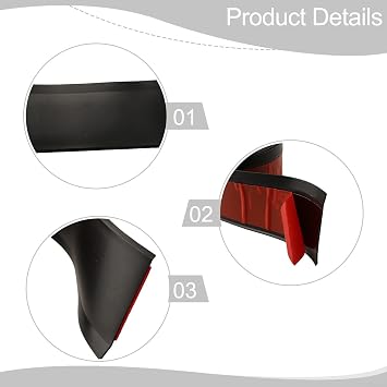 HpLive Soft PVC Skirting Board, Skirting Board, Joint Sealing Tape, Plastic Flooring Finish, Self-Adhesive Mounting, Integrated L-Edge for 3D Look, 400 cm x 8 cm, Dark Brown/Yellow/Grey, (black)