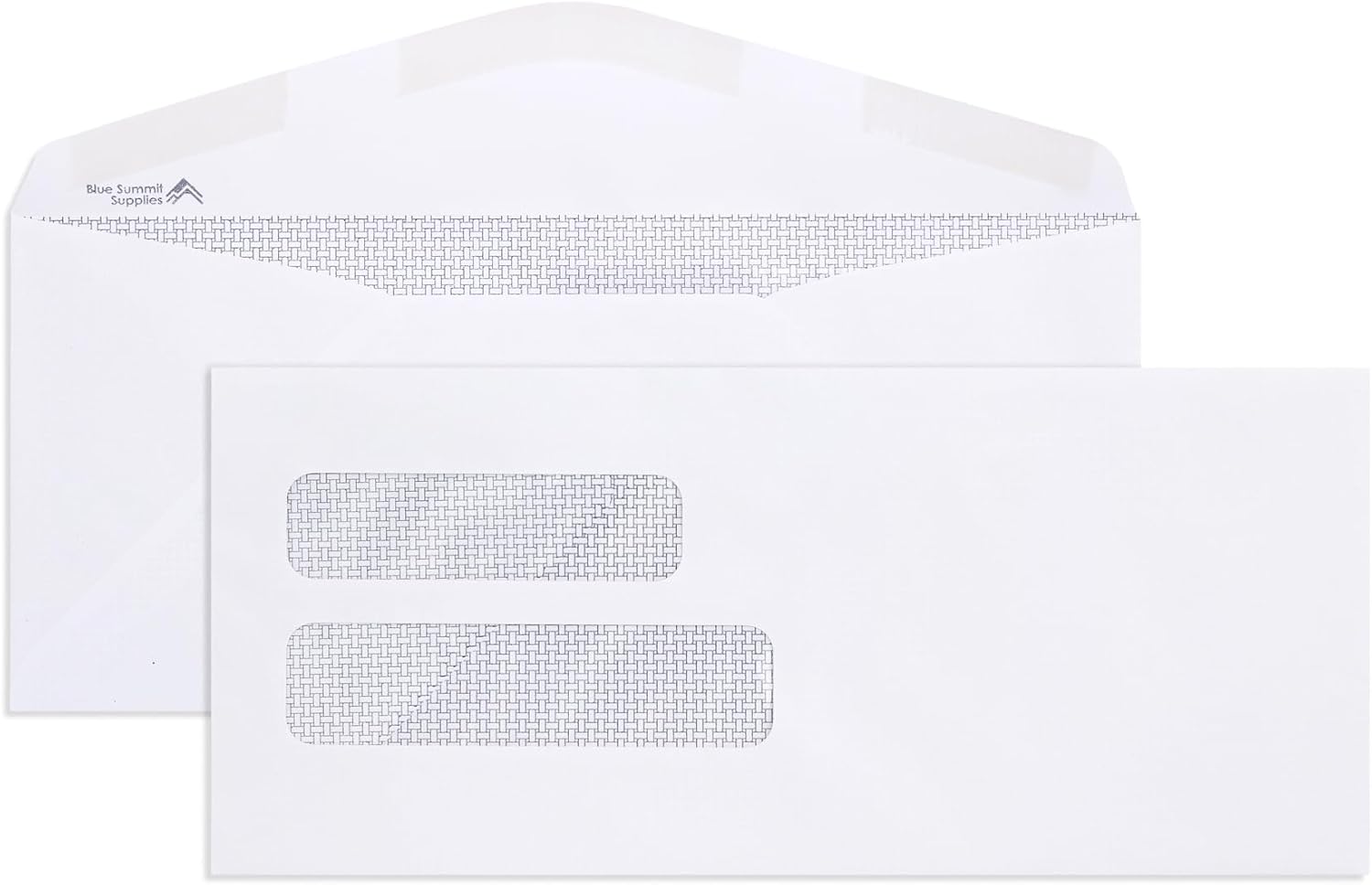 500 No. 10 Double Window Security Envelope, Diagonal Seam
