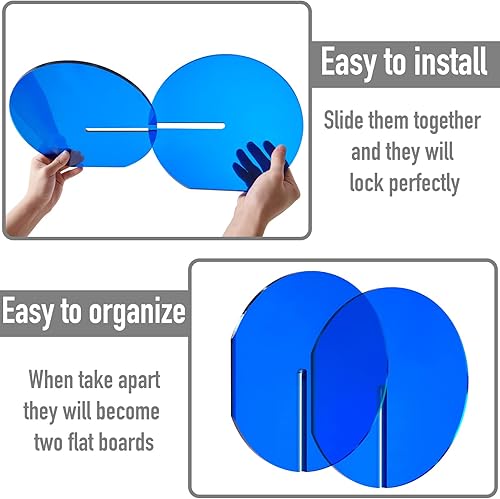 Miniatura 4 de DECORANY Soporte de acrílico para libros de 11 x 11 x 5 pulgadas, grande, redondo, abierto, para exhibir libros de cocina, libros de arte, Biblia,