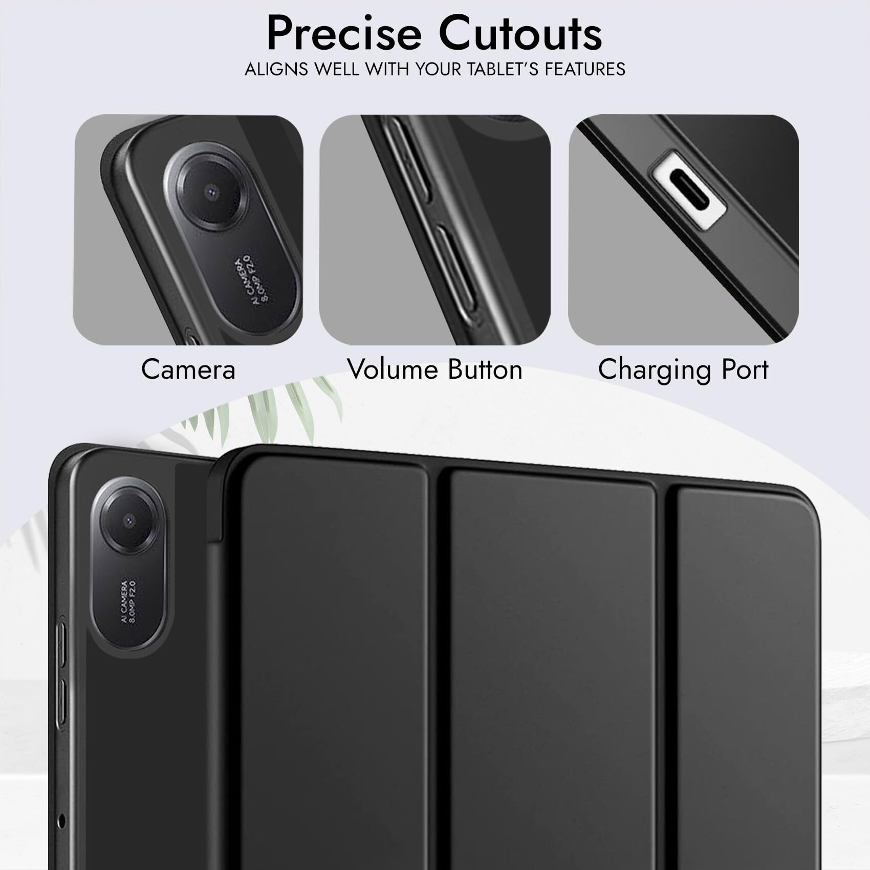 Robustrion Cover for Redmi Pad 2 11 inch Cover Case with [Pencil Holder], Trifold Flip Stand Cover Case for Redmi Pad 2 Cover 11 inch Tablet [Auto Sleep/Wake Support] - Black — Amazon image 7