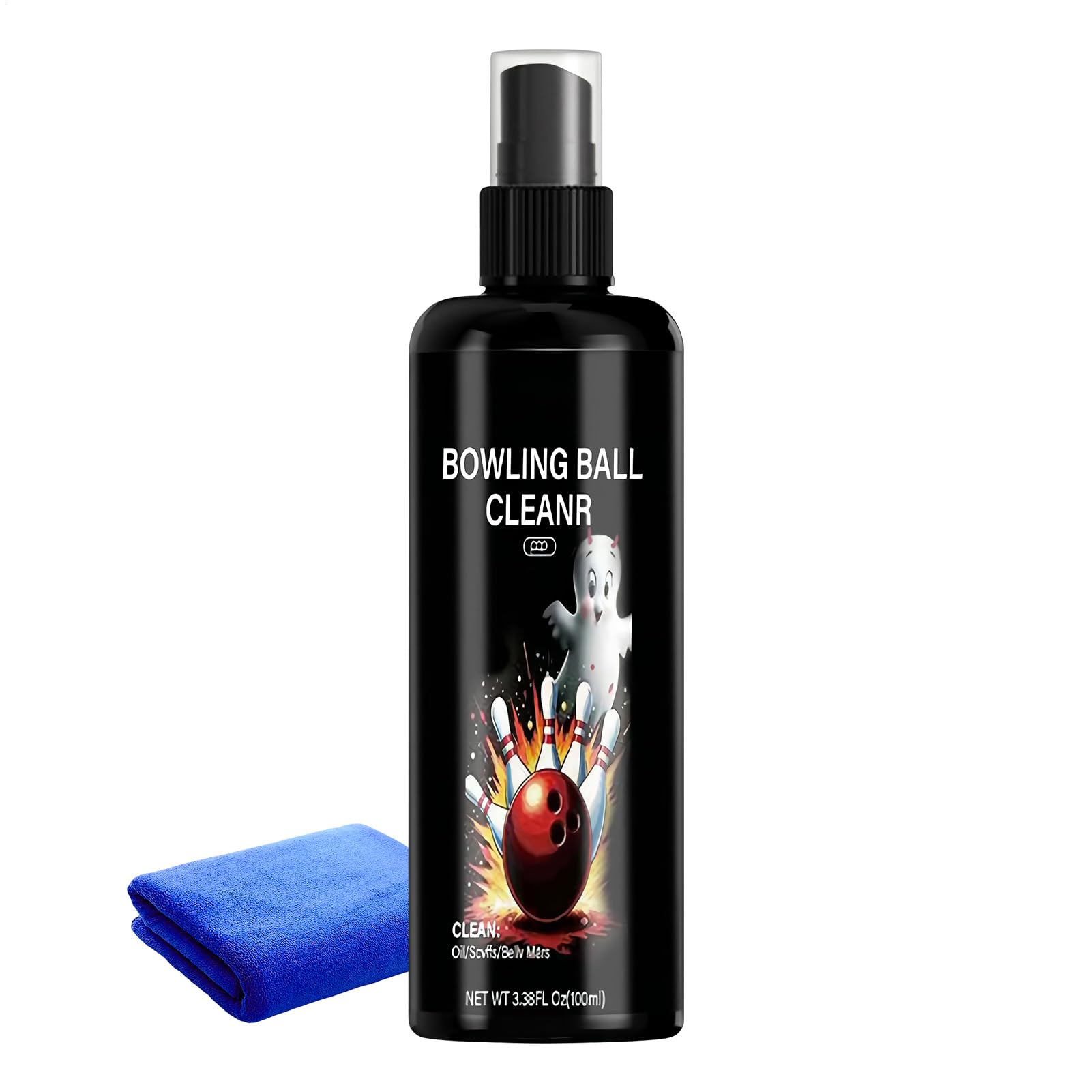 Générique Spray Nettoyant pour Boules De Bowling, Kit De Polissage pour Boule De Bowling, 100ml Spray De Nettoyage Produit d'entretien Portable pour Équipement Sportif