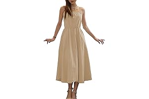 BeasleyYun Women's Bohemian Maxi Linen Dress: Summertime Chic!