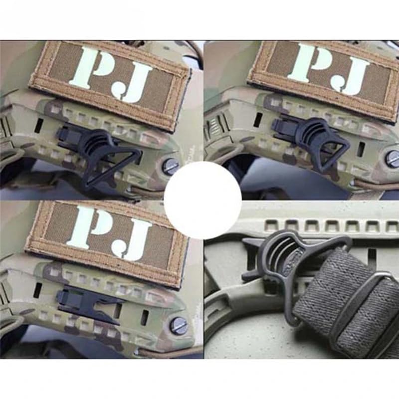 ACEXIER Helmet Accessory Goggle Swivel Clips Big Size Tactical Fast Helmet Accessories Glasses Rail Guide Rail Connecting Pieces (Black)