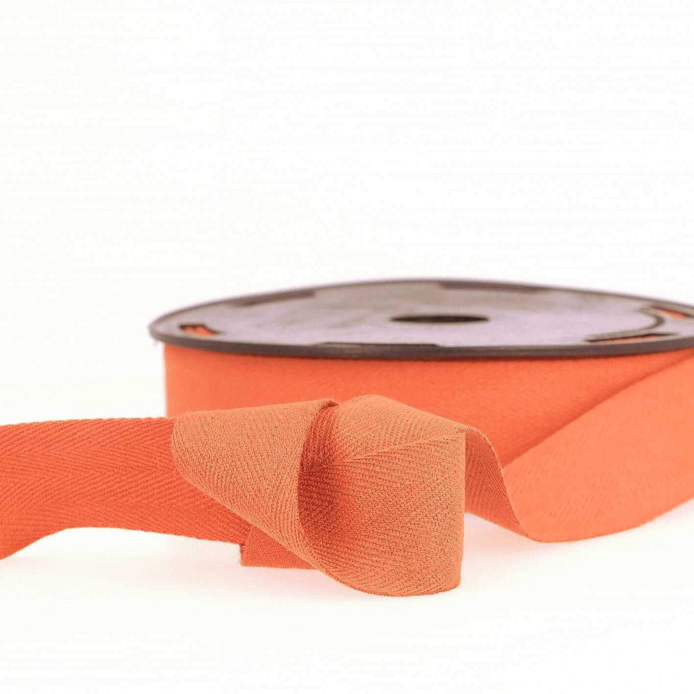 25mm Pure Cotton Herringbone Twill Tape Binding 37 Colours Buy 1 2 4 or 8m+ 675D, 085 Salmon Orange, 2 Metres โ image 1