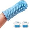 Cat Finger Brush Cat Silicone Toothbrush Teeth Plaque Tartar 2pcs with Soft Hygienic Storage Box