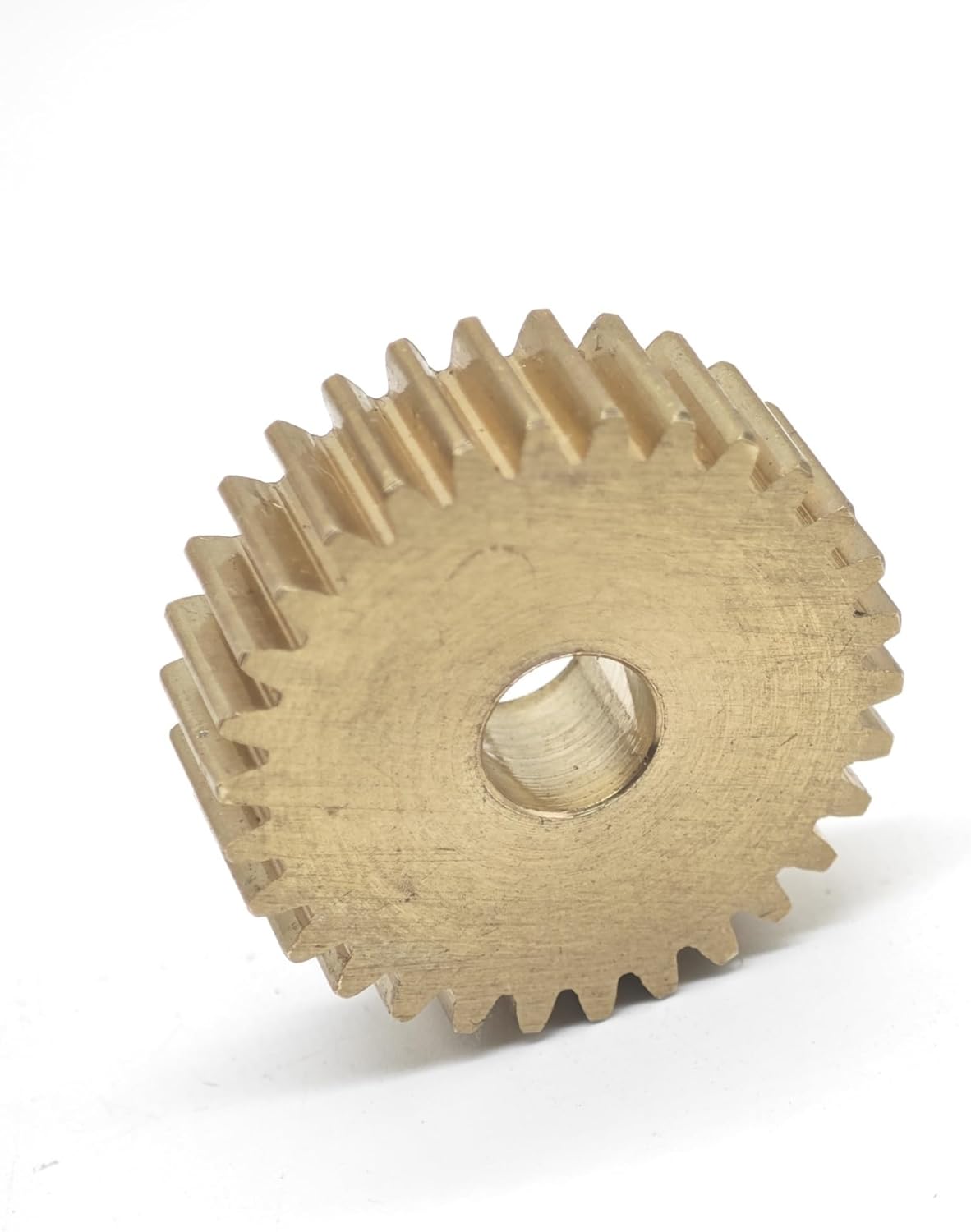 Gear Pinion, Engine,0.6 Module 90 Teeth Flat Copper .6M 90T Brass Spur 5mm Thickness Straight Cylindrical Shaft Hardware(9mm bore)