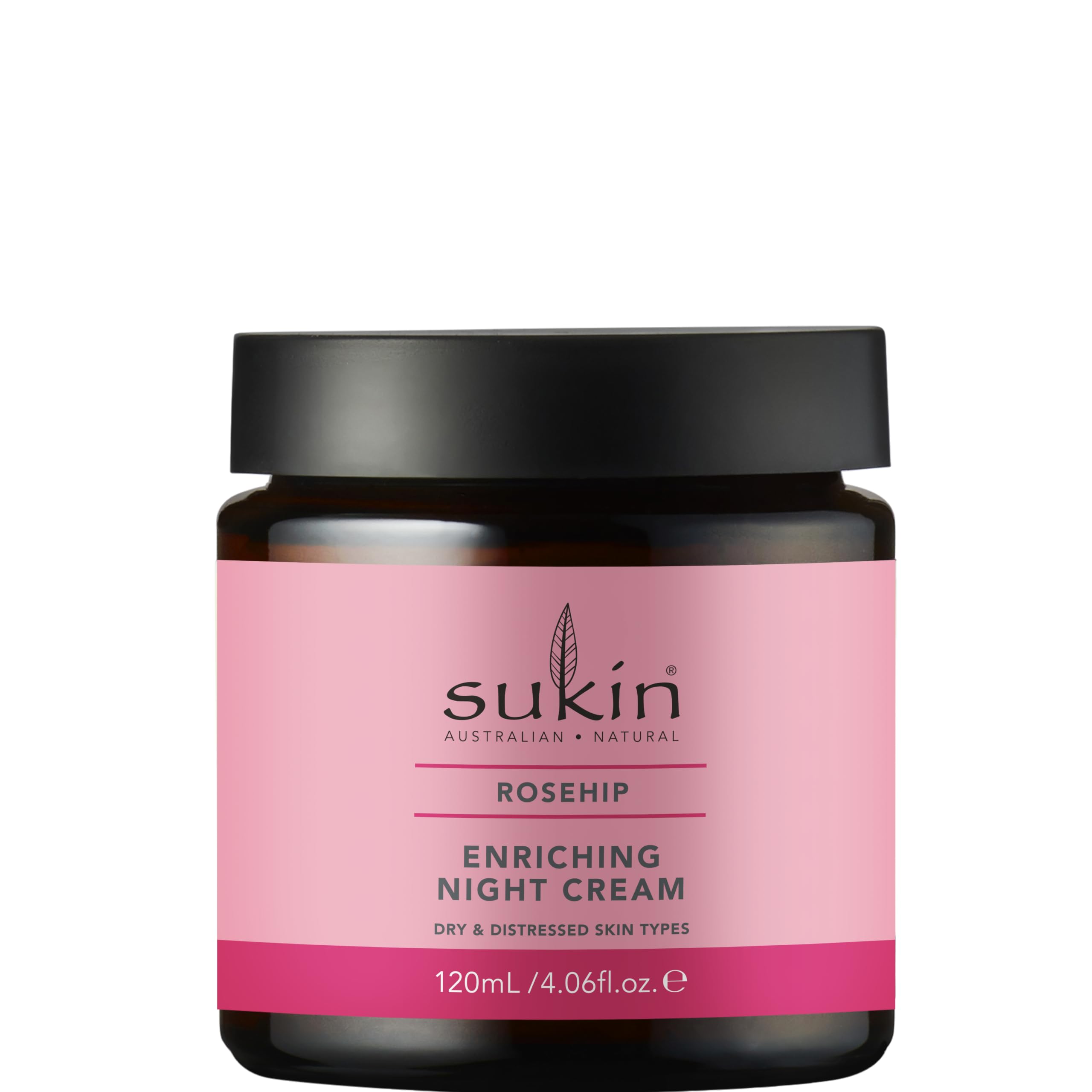 Sukin - Enriching Night Cream - Rosehip Oil Hydrating Face Cream for Distressed and Dry Skin Types - Face Care, Skin Care, Face Cream for Dry SKin, Cream for Dry Skin, Sukin Moisturiser - 120ml