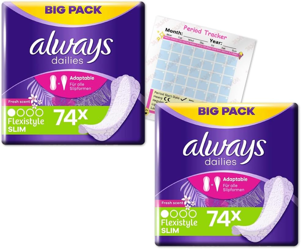 Always Dailies Panty Liners Flex Slim Big Pack of 2X 74 (148