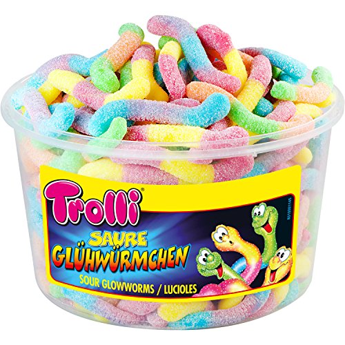 Trolli - Glühwürmchen - Fruchtgummi - sauer - Box - 1050 Gramm Cover