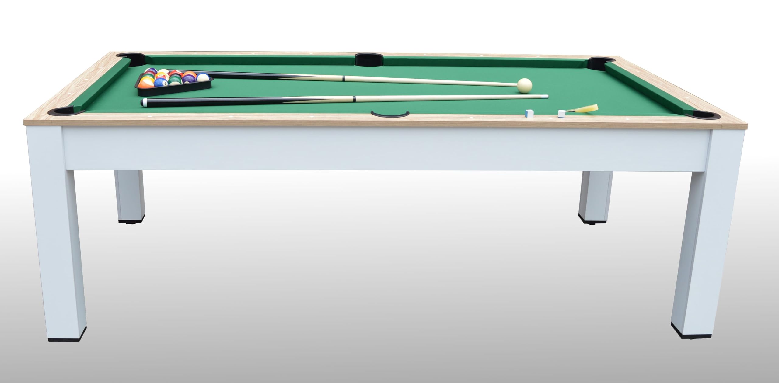 Biliardo Giunone NG - Tavolo Multifunzione 226 Cm Con Piano Ping Pong E Da Pranzo - Design Moderno, Accessori Inclusi - Foto 7