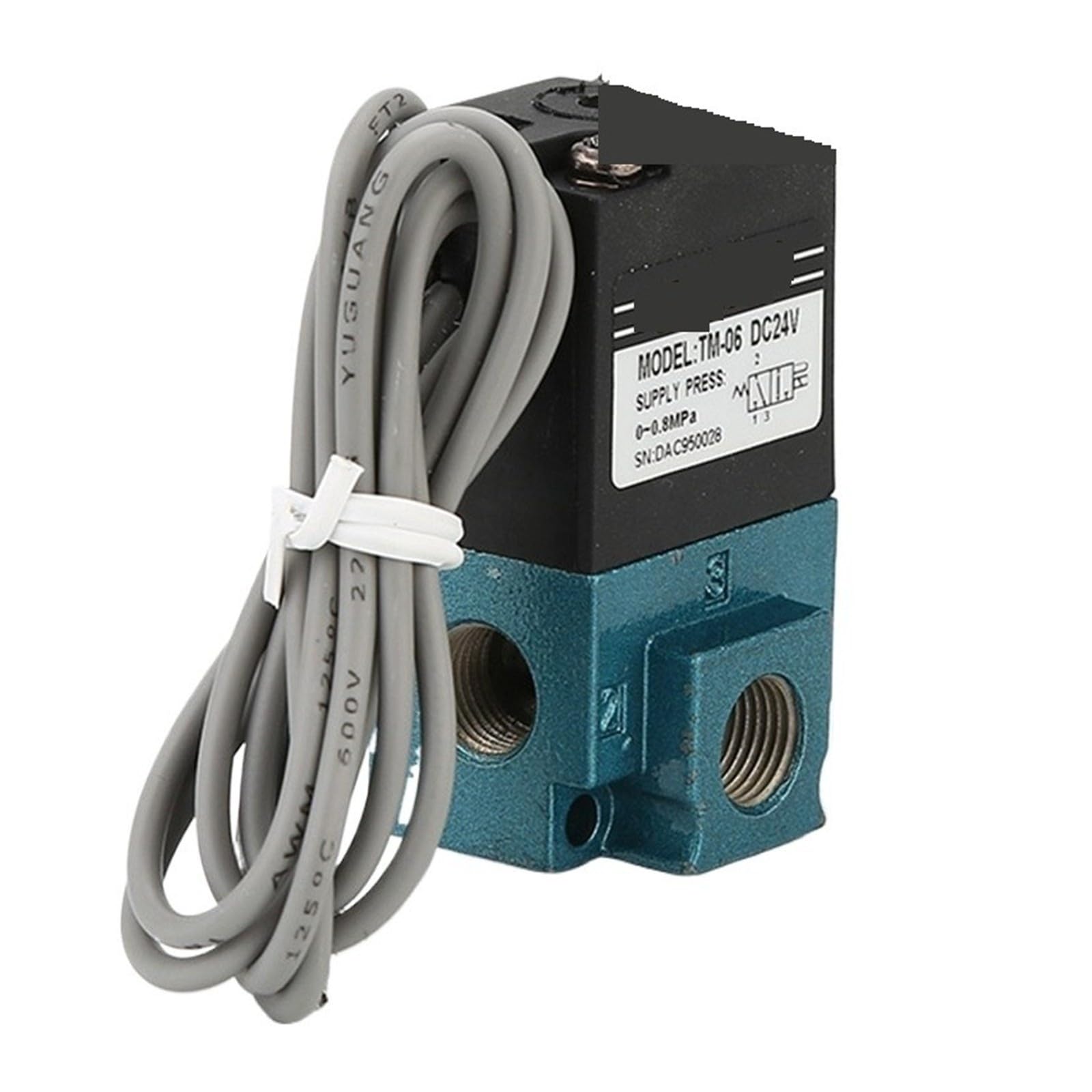 Válvula inversora de solenoide tres vías y dos posiciones, neumática TM06/08(TM08)