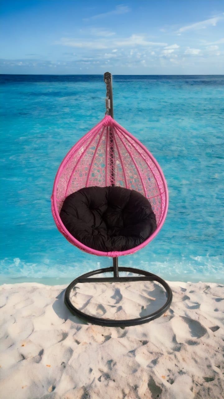 Single Seater Swing Chair with Stand & Cushion Swing Jhula