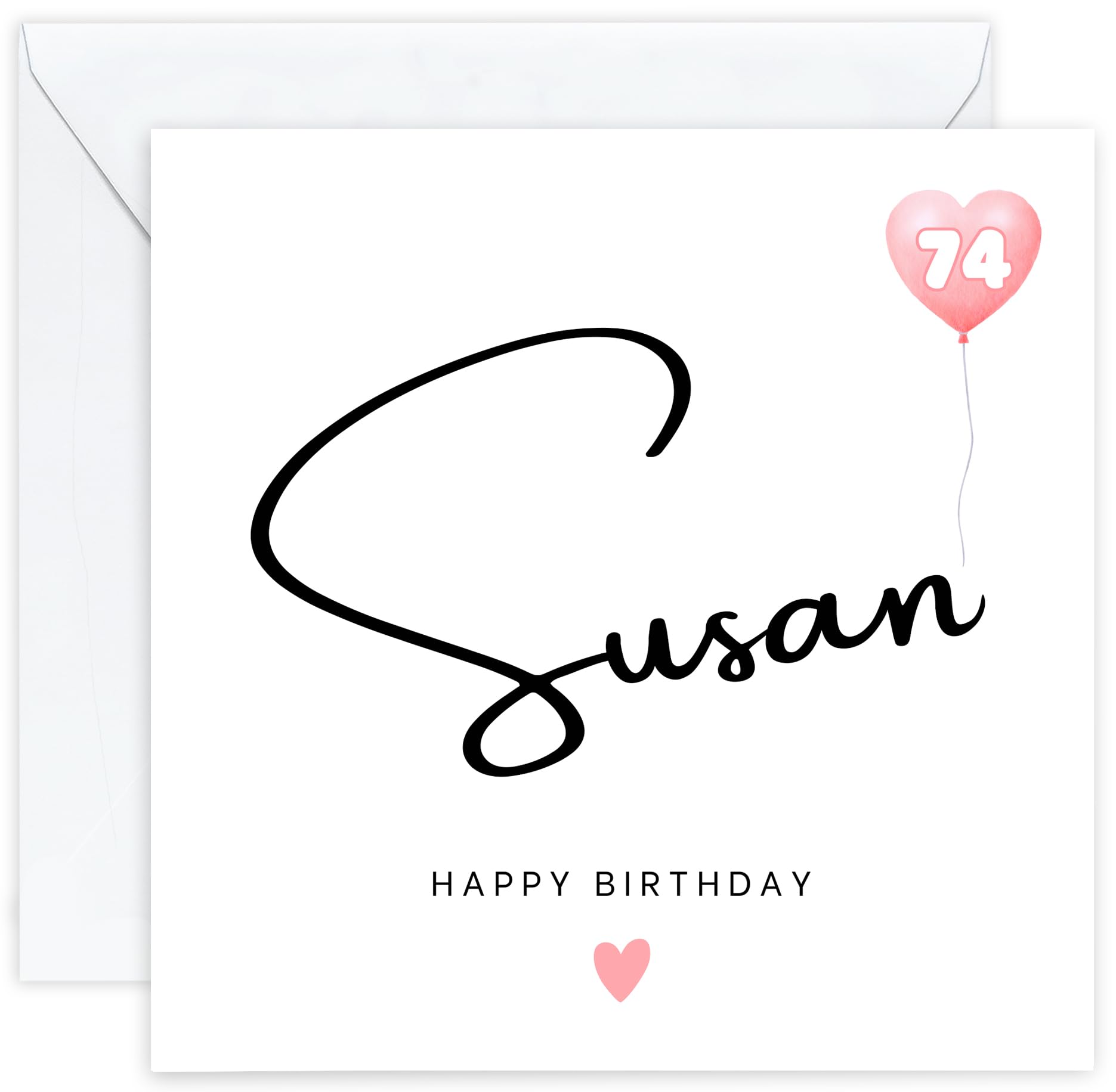 Personalised 74th Birthday Card – Seventy-Fourth Birthday Card for Seventy-Four 74 Year Old Women – Custom Unique | Mother | Sister | Aunt | Her | Female | Woman | Mum | Wife | Gran | Nan (Age 74) — image 1