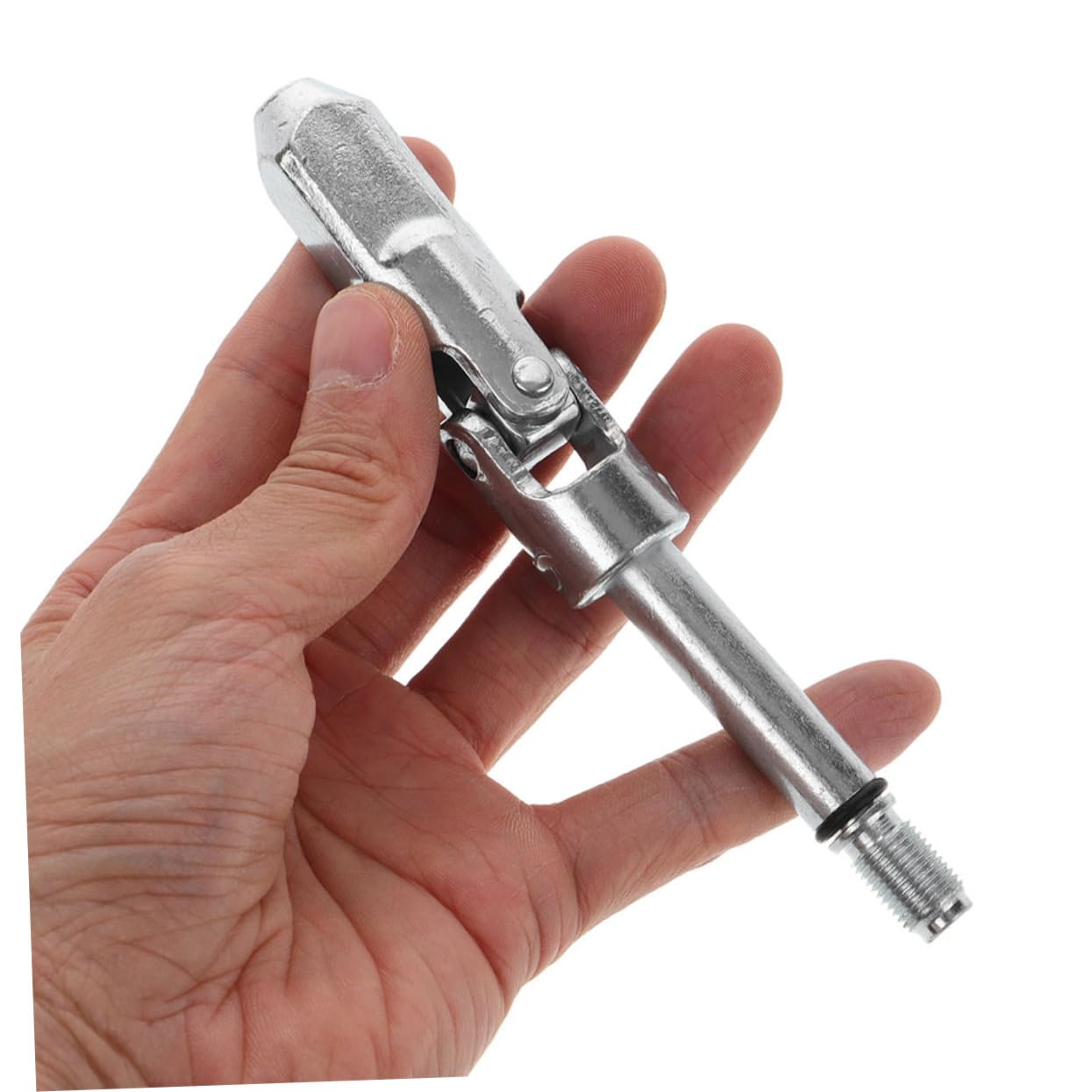 Accessori per Cric Idraulico per Auto 3pezzi Acciaio Argento | Albero Snodo Regolabile, Asta Controllo Discesa, Officina e Applicazioni Meccaniche