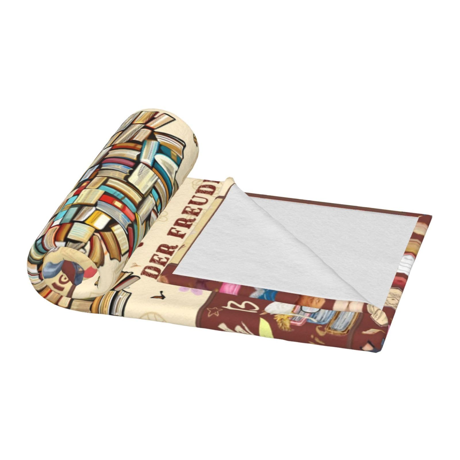 Geschenk für Buchliebhaber Leseratten Bücherwurm, Lustige Kuscheldecke zum Lesen, Leseliebhaber Lesedecke, Flauschige Decke Geschenkideen für Frauen Freundin Katzenliebhaber 150x200cm