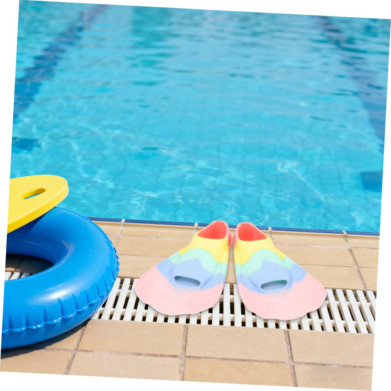 Aletas de Natación Flexibles de para Aletas Cortas Portátiles para Entrenamiento de Buceo y Natación Diseño Ergonómico Forma de Abanico Material y Cómodo
