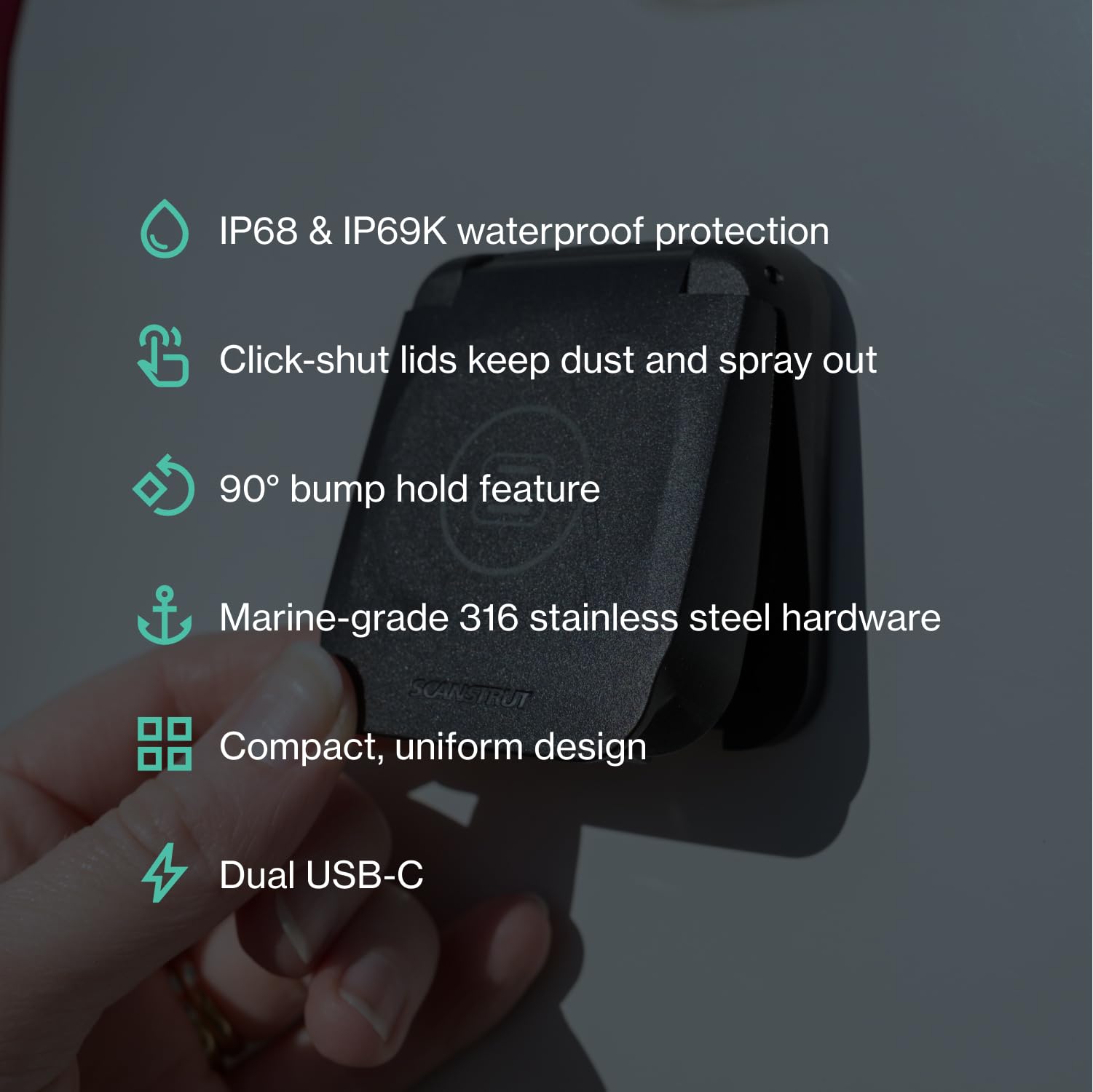Scanstrut SC-V-USB-01 Ventura Series Dual USB-C Buchse