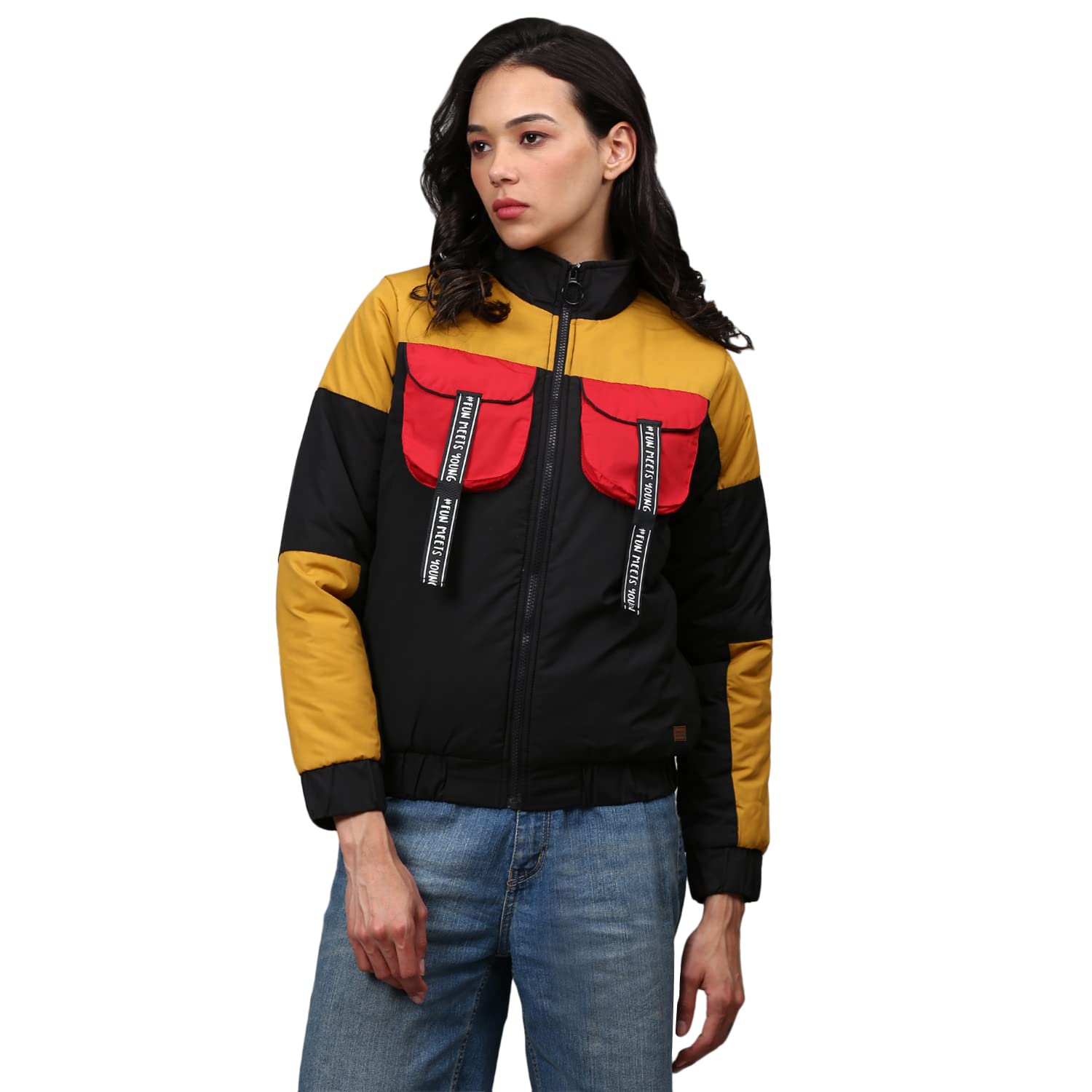 Women Polyester Standard Length Jacket-image-27