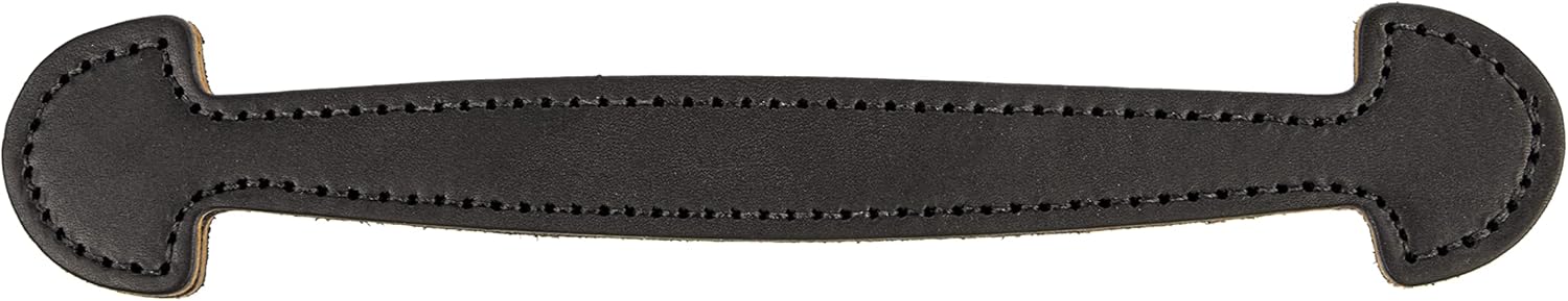 Leather Handles Hardware - Black Shovel Head Trunk Handle | Furniture Handle for Steamer Trunk, Chest, Box, Cabinet Door or Drawer | UA-23-LHBL