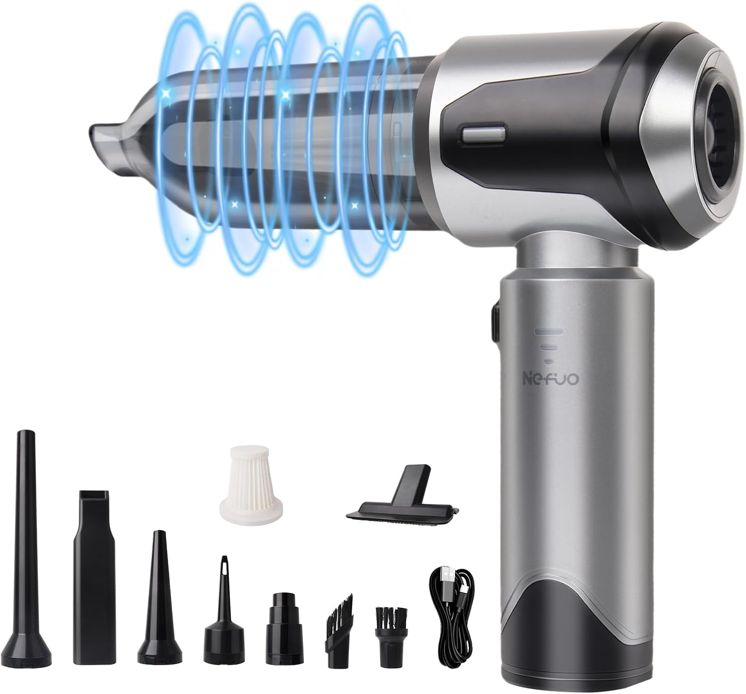 Handheld Car Vacuum Cleaner, 21000Pa High Power Hand Held Vacuum Cordless, 9-in-1 Car Vacuum Portable Cordless, 120W Handheld Vacuum with Multi-Nozzles for Auto, Home, Office, Pet