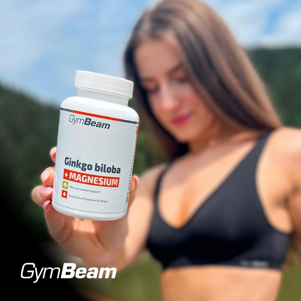 GymBeam Ginkgo Biloba e Magnesio Integratore 90 capsule, Riduce la Fatica, Aiuta la Sintesi Proteica, Implementa la Funzione della Psiche e del Sistema Nervoso - 60mg Ginkgo Biloba + 150mg Magnesio