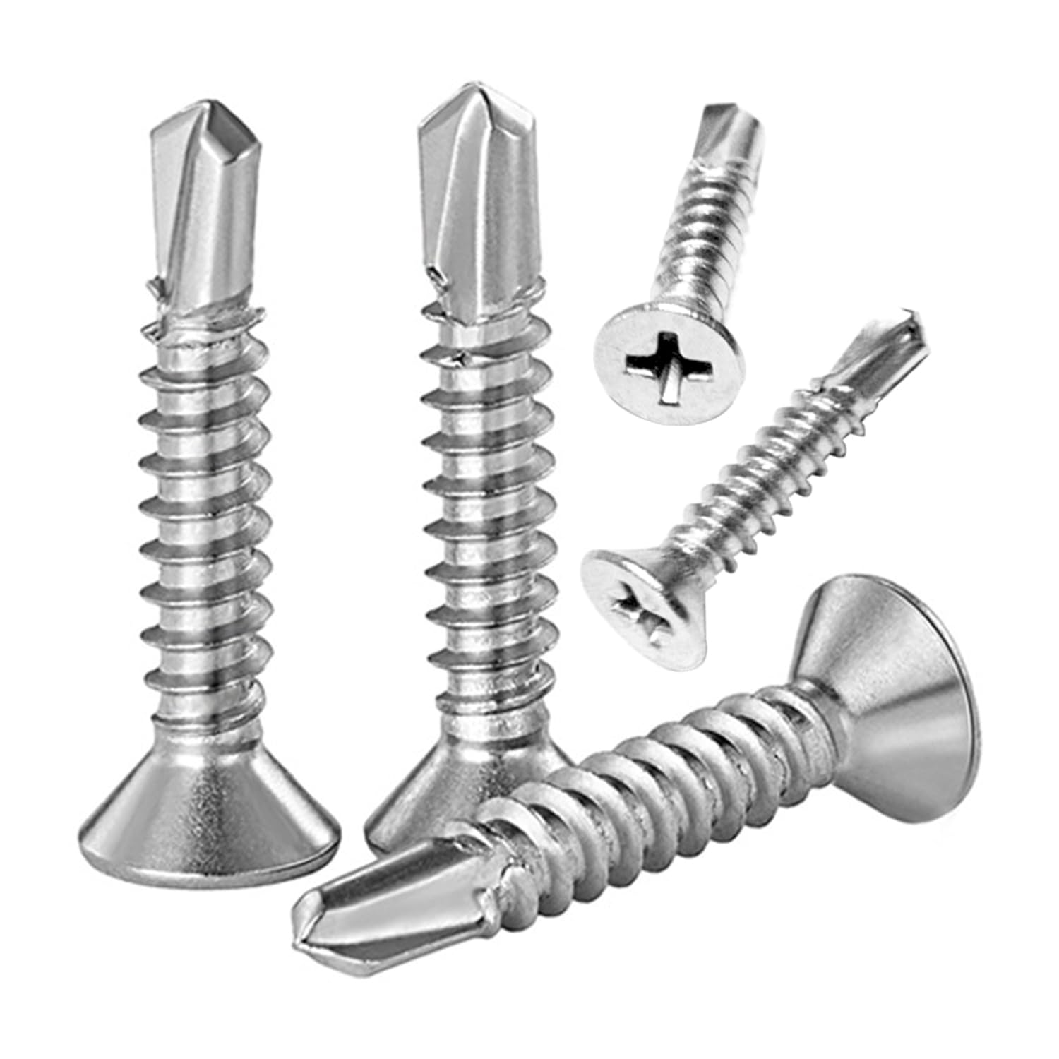 ドリルネジ　ステンレス　D6 4×25 テクスビス　特皿ネジ約870個 ドリルビス ステンレス D=6 特皿 ピアスビス M4x60mm （10本単位