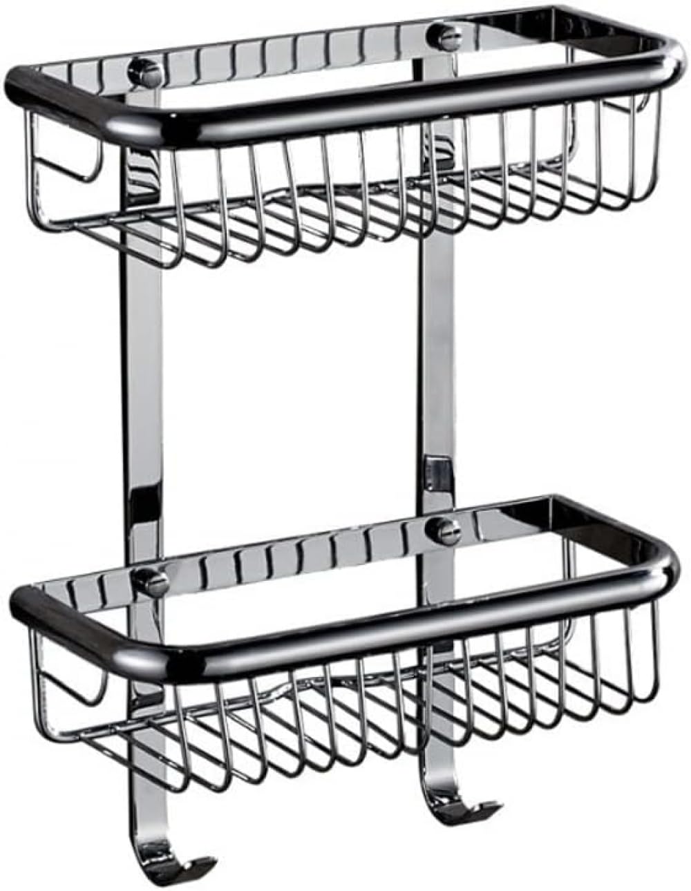LRTYZBD Bathroom Shelf Rust Proof Bathroom Shower Shelves Metal Shower Caddies Rack Layer Wall-Mounted Bathroom Basket Brass Shower